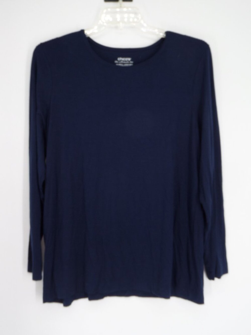 Chico's  Women's Long Sleeve The Ultimate Tee Blue Color Top  Size 3 US XL